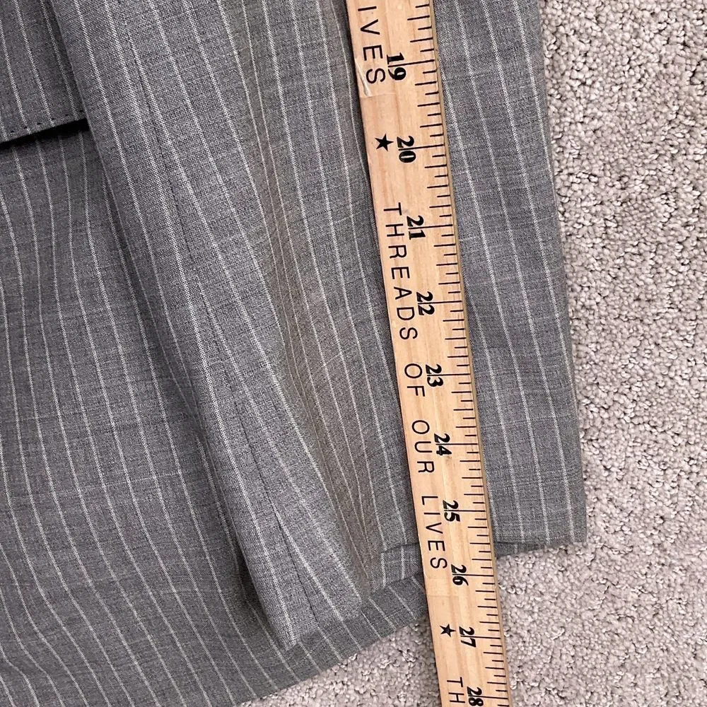 Banana Republic Blazer Men 44R Gray Pinstripe Trabaldo Togna‎ Wool Cashmere